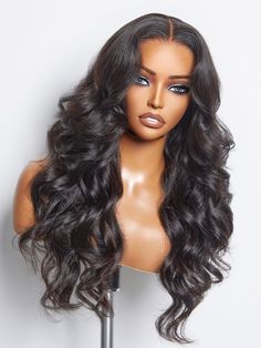 PRICES MAY VARY. 💝ELEGANT BODY WAVE- Transform your look with long, flowing locks featuring a captivating body wave. Our body wave human hair wig boasts an elegant length and natural wave pattern, adding a touch of glamour to your style effortlessly. 💝SALON-GRADE TRULY GLUELESS LOOSE WIG - Indulge in a flawless fit with our snug, pre-cut glueless body wave wig pre plucked hairline, and pre-bleached knots. Experience a lightning-fast truly glueless installation in just 30 seconds, anywhere you Body Wave Wig Black Women, Long Body Wave Wigs For Black Women, Layered Body Wave Wig, Loose Body Wave Wig, Wig Hairstyles Curly, Body Wave Wig With Curtain Bangs, Body Wave Wig Hairstyles, Black Body Wave Wig With Highlights, Long Black Body Wave Wig