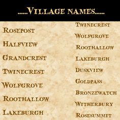 an old paper with the names of different towns and towns in english, spanish, and french