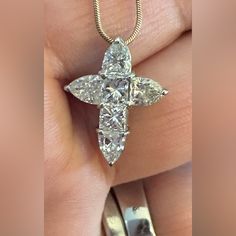 Platinum Diamond Cross Pendant With Almost 2ct Diamond Weight...Stunning All Sales Final On Jewelery Any Questions Please Ask Silver Cross Jewelry, Diamond Cross Pendants, Diamond Cross, Cross Jewelry, Silver Cross, Cross Pendant, Womens Jewelry Necklace, Platinum, Jewelry Necklaces