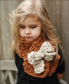 Tyeleigh Scarf pattern available at LoveCrochet. Find more children patterns by The Velvet Acorn and share your own projects at LoveCrochet.Com! Velvet Acorn, Velvet Crochet, Bow Scarf, Super Bulky Yarn, Scarf Crochet Pattern, Bulky Yarn, Scarf Pattern, Crochet Scarves, Toddler Sizes