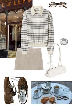 Polo shirt, sneakers, glasses: Miumiu Skirt: Massimo Dutti Bag: Alaïa Ring: Bvlgari Miu Miu Outfit Aesthetic, Glasses Miumiu, Miumiu Skirt, Miumiu Outfit, Massimo Dutti Bags, Lawyer Outfits, Lawyer Outfit, Plaid Skirts, Lookbook Outfits