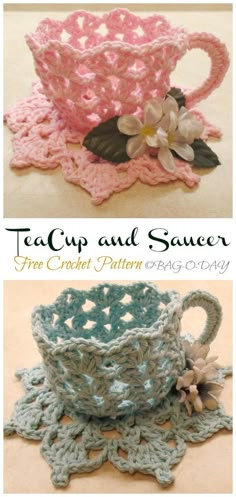 crochet teacup and saucer free pattern by craftahpatter com