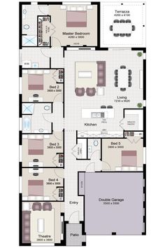 the floor plan for a two bedroom apartment with an attached kitchen and living room area