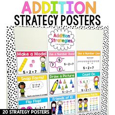 the addition strategy posters are great for students to use