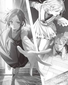 Ilustraciones del volumen 2 de la novela ligera #mushokutensei Dasoku Hen. Round Gazebo, Evil Anime, Hen, Character Art, Character Design, Black And White, Memes