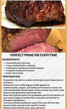 the recipe for perfect prime rib every time