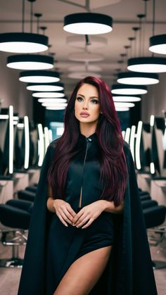 This rich dark burgundy shade exudes sophistication, ideal for showcasing depth and shine. Sleek, long layers enhance the dramatic tone, making it perfect for fall women’s hair ideas or winter women’s hairstyles. Subtle plum undertones create a timeless, polished look. Curly Styles, Soft Curls