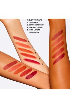 What it is: A long-wearing, smooth liquid lip color that gives you a blurred, high-impact matte look.What it does: Experience a weightless kiss of color delivering 10 hours of moisture. Its whipped, mousse-like texture softly and evenly kisses lips with just the right amount of comfortable color. The special blend of powders and emollient properties provides excellent cushion, flexibility, wear and moisture that will leave lips looking and feeling soft and smooth all day. It features an hourglas Whipped Mousse, Mac Powder, Liquid Lip Color, Lip Colour, Matte Liquid Lipstick, Lip Color, Liquid Lipstick, Lip Colors, Mac Cosmetics