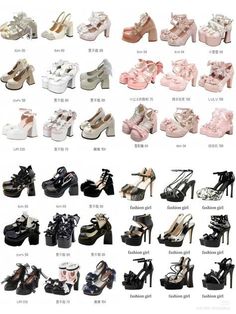 Gyaru Shoes, Pink Black Outfit, Coquette Heels, Coquette Shoes, 일본 패션, Stylish Footwear, Fashion Shoes Heels, Cute Shoes Heels, Kawaii Shoes