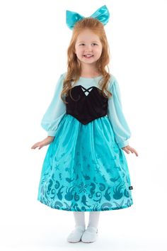 Little Adventures Mermaid Day Dress with Bow Dress Up Costume Little Mermaid Costume, Teal Skirt, Ariel Dress, Adventure Girl, Princess Dress Kids, Princess Dress Up, Up Costumes, Dress Up Costumes, Mermaid Costume