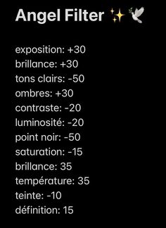 an angel filter is shown in the dark