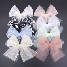 PRICES MAY VARY. ♥ These stylish designs will meet the needs of hair accessories for Baby Girls and Mothers. ♥ Large Size: 6 inches tulle bow with Alligator clips. ♥ Light weight, Soft, easy to put in and take out. ♥ It’s easy to match girl's or mum's dress,outfits. It is amazing! ♥ Best gift for Baby show, Christmas,Birthday party favor, Family photography, Wedding Prom or special Occasion. Large Size: 6 inches tulle bow with Alligator clips. These stylish designs will meet the needs of hair ac Christmas Birthday Party Favors, Women Cottagecore, Vendor Displays, Dog Clothes Diy, Tulle Bow, Coquette Bows, College Fits, Bow Women, Christmas Birthday Party