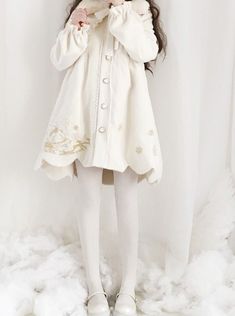 ❤Ruffled lapel snow rabbit coat with fur collar❤ Fur Dress Outfit, Outfit Themes, Snow Rabbit, Winter Witch, Coat With Fur Collar, Rabbit Clothes, Fur Dress, Coat With Fur, Fashion Inspiration Design