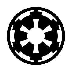 a black and white star wars symbol