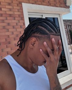 Men Cornrows Design Simple, Fulani Braids Hairstyles Men, Cornrows Into Braids, Braids For Studs, Cornrows Into Twists Men, Cornrows Into Twists, Fulani Braids Men, Plaits Braids Men, Braid Styles Natural Hair