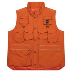 From premium Japanese brand South2West8, the Multi-Pocket Zipped Down Vest has utilitarian construction and is inspired by the art of Tenkara fly fishing. The vest features ten pockets for a cargo look. Woven brand patch High collar Button closure Style No: NS709-B Functional Vest With Pockets For Travel, Functional Travel Vest With Pockets, Utility Streetwear Vest With Patch Pockets, Utility Vest With Patch Pockets For Streetwear, Urban Outdoor Vest With Pockets, Urban Style Outdoor Vest With Pockets, Urban Style Vest With Pockets For Outdoor, Utility Vest With Multiple Pockets For Outdoor, Urban Outdoor Vest With Cargo Pockets