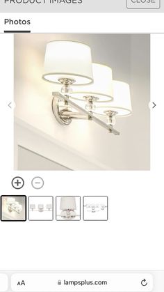 the product page for lampplus's new lighting collection, which includes three lamps