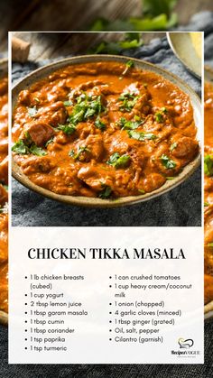 chicken tikka masala recipe with instructions