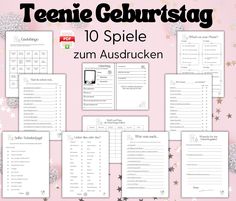 the german language worksheet is shown with stars and snowflakes on it