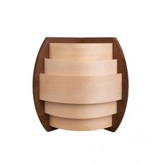 a wooden bowl with three sections in it