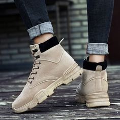 Casual Ankle-high Hiking Boots For Streetwear, Casual Winter Hiking Boots, Ankle-high Martin Boots For Streetwear, Casual Ankle Boots With Padded Ankle, Casual Ankle Lace-up Boots With Padded Ankle, Winter Suede Ankle-high Chelsea Boots, Casual Outdoor Lace-up Boots With Padded Ankle, Casual Suede Lace-up Boots For Winter, Casual Lace-up Boots With Padded Ankle For Outdoor