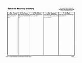 an invoice sheet with the words celebrate recovery inventory