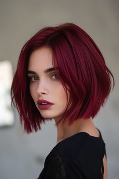 Pelo Color Vino, Rock Culture, Cherry Red Hair, Haircut Inspo, Gorgeous Hair Color, Makijaż Smokey Eye, Hair Braid