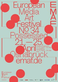 the poster for european media art festival