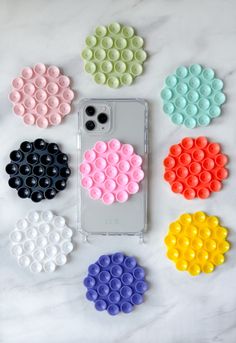 PUFFY STICKERS SUCTION CUP Handsfree with our stylish silicone patches for your smartphone. With this mobile phone case sticker you can attach your phone to the mirror, window or other smooth surfaces thanks to the silicone suction cups and remove it very easily without leaving any residue. Perfect for selfies, videos, FaceTime calls or Netflix evenings. Available in nine different colors: Black, white, pink, hot pink, green, blue, orange, yellow, turquoise The silicone sticker suction cups have a diameter of 7 cm. You can easily stick them on your phone case. Of course, we also have matching cell phone chains in many colors at this link: https://www.etsy.com/de/shop/moonandneck?ref=profile_header§ion_id=35360839 Phone Attachment, Phone Chains, Mirror Window, Puffy Stickers, Yellow Turquoise, Profile Header, Phone Stuff, Support Telephone, Mobile Phone Holder