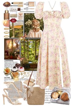 Royal Core Casual Outfits, Cottagecore Polyvore, Princess Core Outfit Casual, Cottagecore Lookbook, Outfit Types, Countryside Life, Summer Coquette, Rain Fashion, Shoplook Outfits