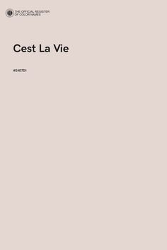 the cover of cest la vie