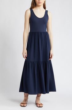 Evening Midi Dress, Navy Blue Midi Dress, Maxi Sundress, Style Finder, Daytime Dresses, Sleeveless Midi Dress, Maxi Tank Dress, Vacation Dresses, Jewel Neck