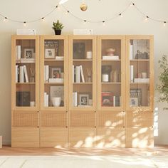 This is a bookcase storage cabinet with 3 tier cube with double drawers and shelves. It is designed in a simple and modern style with a beautiful, practical and solid appearance, suitable for many occasions of use in home decoration and daily life. Latitude Run® | Latitude Run® Branigans Wooden Glass Door Bookcase | 67.1" H X 78.5" W X 11.8" D | Wayfair Closed Bookshelf, Closed Bookcase, Bookshelf With Glass Doors, Glass Door Bookcase, Wooden Glass Door, Hanging Bookshelf, Cube Bookshelf, Hanging Bookshelves, Bookcase With Doors