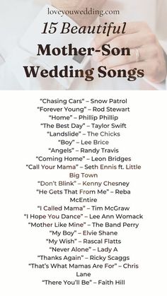 the wedding song list for brides and grooms