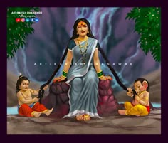 Navratri Day 1 “ Maa ” on Behance Navratri Day 1, Art On Procreate, Shakti Goddess, Ganesh Photo, Shiva Parvati Images, Navratri Images