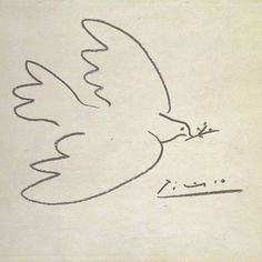 a drawing of a bird with its wings spread