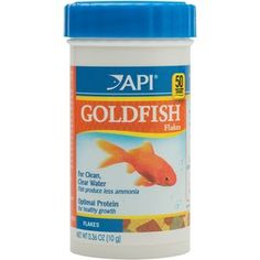 api goldfish flakes with vitamins and fish food for small animals, 50g