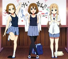 K-ON Ritsu,Yui&Mugi Club Music, Female Cartoon, Manga Characters, Otaku Anime