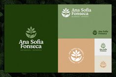 Ana Sofia Fonseca on Behance Eco Branding Design, Sustainable Brand Logo, Eco Friendly Branding, Nature Logo Design Ideas, Logo Sustainability, Wellness Images, Nutritionist Logo, Psychologist Logo, Nutritionist Branding