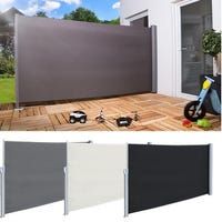 an outdoor privacy screen is shown in three different colors