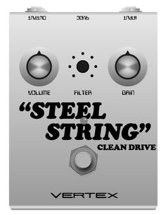 an overdrive pedal with the words steel string clean drive