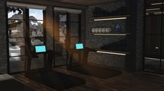 One Floor House Layout Bloxburg, Outside Bar Bloxburg, Bloxburg Dark Kitchen, Bloxburg Theatre Room, Gym Build Bloxburg, Movie Room Bloxburg Ideas, Bloxburg Fitness Room, Modern Office Design Bloxburg, Garage Idea Bloxburg