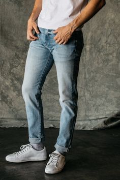 Slim fit (Skinny fit is also available) Indigo Washed 14 oz What is denim weights? 96% COTTON/4% POLYURETHANE Made in USA Model is 6'2" and wearing a size 32. Our premium denim is inspired by the classic vintage blue jean. Our Premium Japanese 4-Way Stretch Selvedge denim story starts in Japan where our fabric is developed at one of the oldest denim mills. We blend a unique 4 way stretch material with selvedge denim to create a specific amount of stretch and comfort you wouldn’t typically get wi Slim Keith, House Wash, Retro Brand, The Pen, Selvedge Denim, Denim Branding, Premium Denim, Slim Jeans, Blue Jean