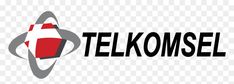 the logo for telkomsel is shown in black and red on a transparent background