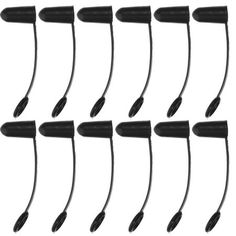 10 pairs of black plastic hair clips for men and women, set of 8 pieces