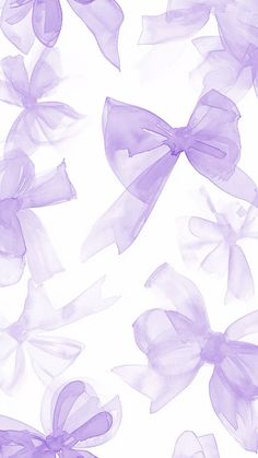 several purple bows on a white background