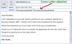 the cover letter attached to an email is highlighted in this screenshote, and it appears that you may not be able to enter