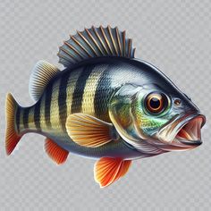 a fish with its mouth open on a transparent background