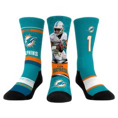 Jaylen Waddle, Tua Tagovailoa, Tyreek Hill, Nfl Miami Dolphins, Gameday Couture, Stylish Socks, Youth Shoes, Nfl Gear, Cozy Socks