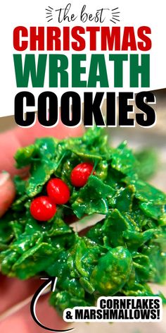 the best christmas wreath cookie recipe for cookies and marshmallows is featured in this holiday cookbook